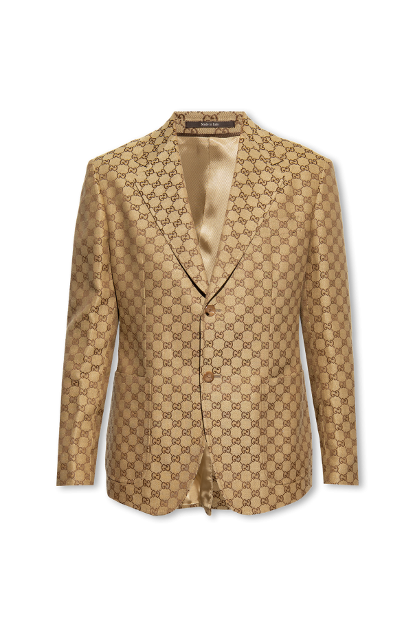 Single-breasted blazer with a monogram od Gucci